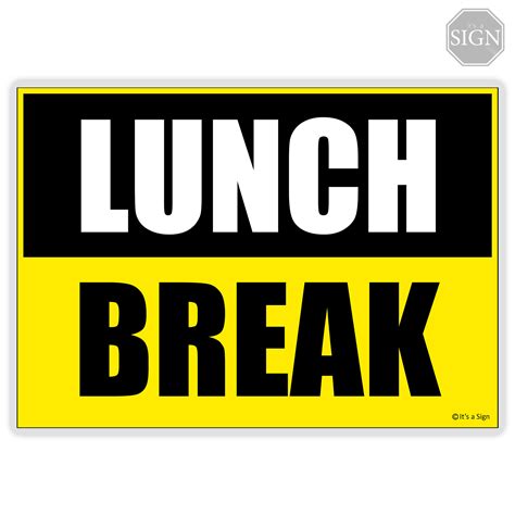 Lunch Break Sign - Laminated Signage - A4 Size | Lazada PH