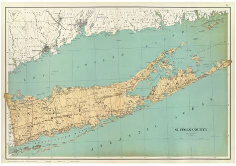 Suffolk County Long Island 1895 Map New York Reprint Bien - Etsy ...