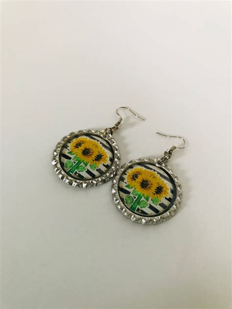 Sunflower Earrings Sunflower Accessories Sunflower Clip On | Etsy