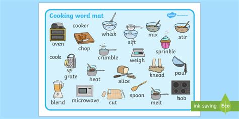 Cooking Utensils Interactive Word Mat Activity - Twinkl