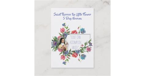 St. Therese the Little Flower Novena Cards | Zazzle