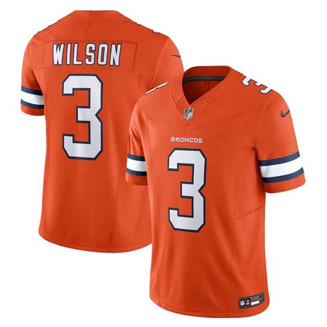 Denver Broncos #3 Russell Wilson Men'S Orange Vapor F.U.S.E. Limited ...