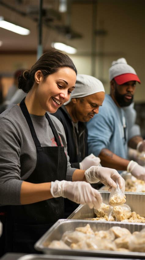 Group of people volunteering at a shelter 29324673 Stock Photo at Vecteezy