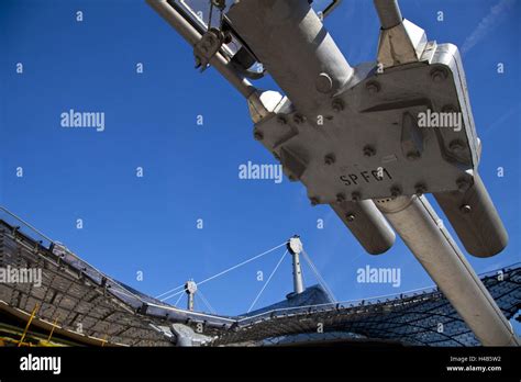 Roof structure of the Olympic stadium, Munich, Germany, Europe Stock ...