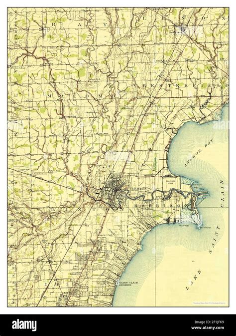 Mt Clemens, Michigan, map 1929, 1:62500, United States of America by Timeless Maps, data U.S ...