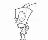 Invader Zim Gir Coloring Pages To Print  Home sketch template