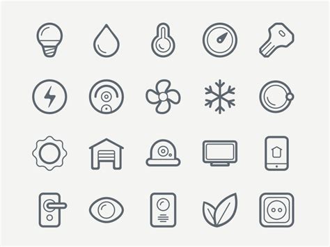 Smart House Icon Set - Free by Roman Malashkov on Dribbble