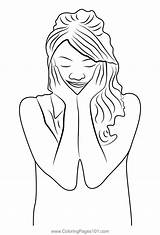 Beautiful Girl Coloring Page For Kids  Free Girls Printable sketch template