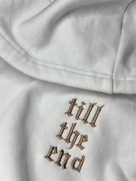 Till the end Embroidered Hoodie | Embroidered hoodie, Couple hoodies ...