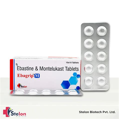 Ebastine 10mg & Montelukast 10mg Tablets Manufacturer | Supplier and Franchise in India