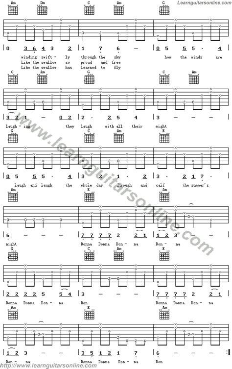 Donna Donna by Joan Baez(2) Guitar Tabs Chords Sheet Music Free ...