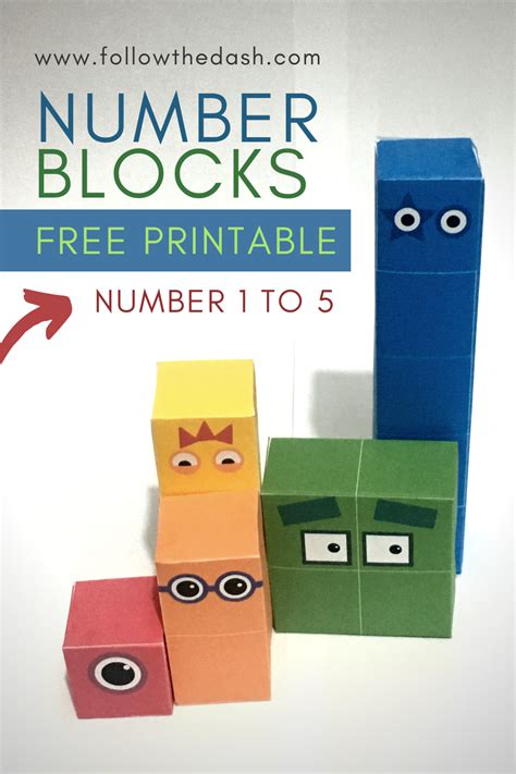 NUMBERBLOCKS Free Printable Paper Toy Template | Printable paper toys ...