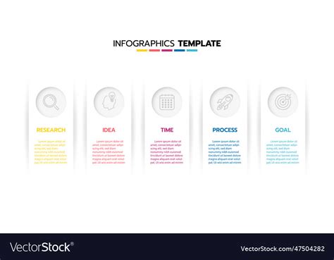 Business infographic template process with simple Vector Image