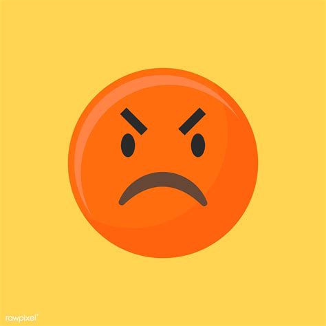 Angry face emoticon symbol vector | premium image by rawpixel.com / Minty Angry Face Emoji, Sick ...