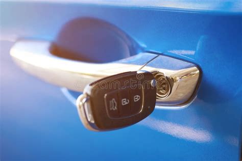 Unlocking car door stock photo. Image of luxury, owner - 131869466