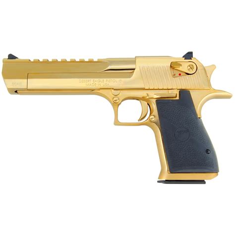 Magnum Research Desert Eagle Mark XIX Handgun, Semi-automatic, .44 Mag, 24k Gold Finish, 8+1 ...