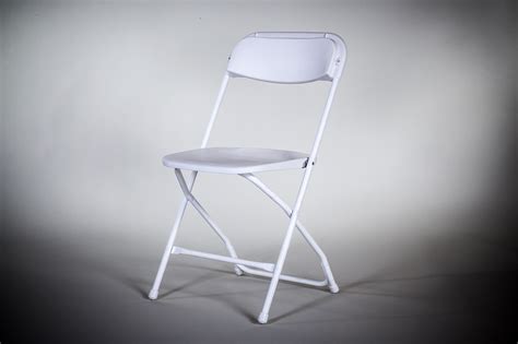 Samsonite, White Resin Folding Chair | AM Party Rentals