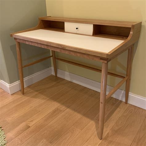 Contemporary Desk In Cherry by quillwoodworks | SimpleCove