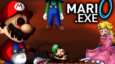 Mari0.EXE - HE KILLED LUIGI AND PEACH! (Scary Mario Horror Game) - YouTube