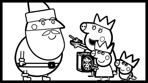 Peppa Pig Christmas Coloring Pages at GetDrawings | Free download