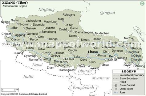 Xizang Map, Xizang Province an Autonomous Region of China | Map ...