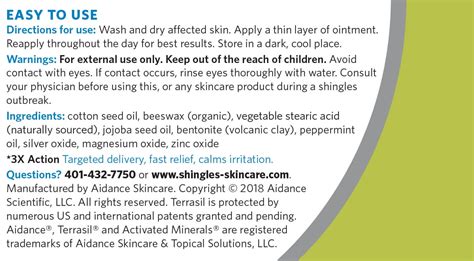 Buy Terrasil® Shingles Skincare Ointment with All-Natural Activated ...