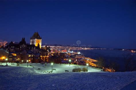 Chateau Frontenac in Winter Stock Photo - Image of frost, snow: 35436914