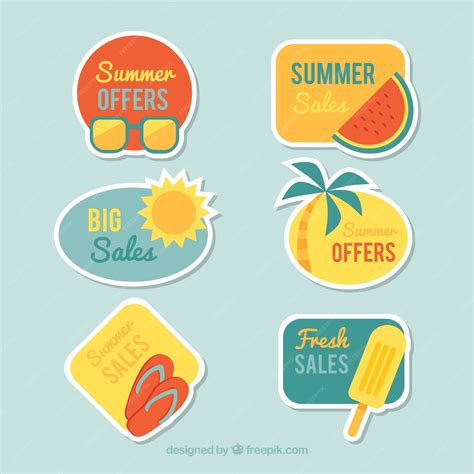 Free Vector | Pack of summer sale badges