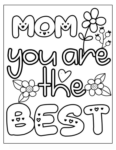 Best Mom Ever Coloring Page Printables - vrogue.co