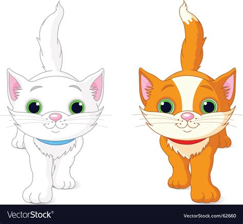 Two kittens Royalty Free Vector Image - VectorStock