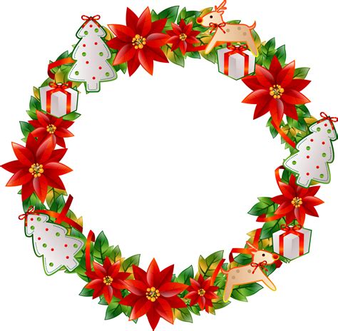 Poinsettia clipart wreath, Poinsettia wreath Transparent FREE for download on WebStockReview 2024