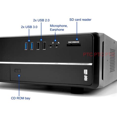 602 horizontal PC case Micro ATX / ITX/ SFX Desktop PC Mini Case 400W PSU 4x USB – PTComputers