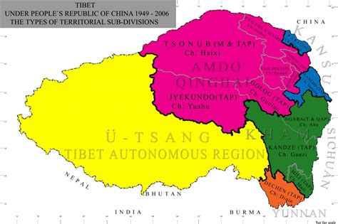 Map of Tibet - Central Tibetan Administration