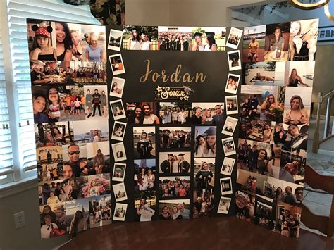 high school graduation photo board for grad party | Graduation photo ...