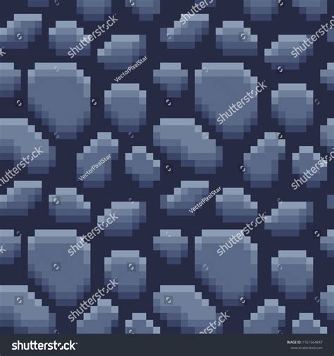 Ground Stone Texture Seamless Pattern Pixel: стоковая векторная графика (без лицензионных ...