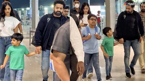 Jr NTR Embarks on a Family Vacation with Wife Pranathi and Sons Abhay ...