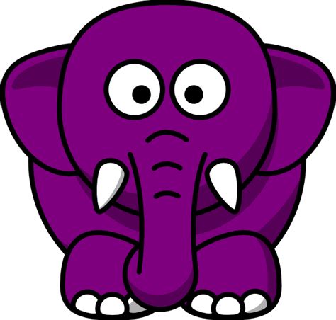 Purple Elephant Clip Art at Clker.com - vector clip art online, royalty free & public domain