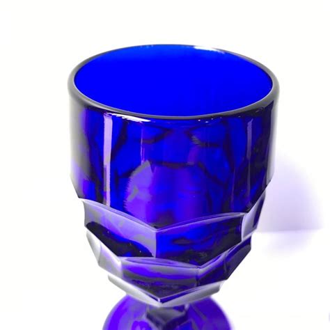 Vintage Cobalt Blue Glasses | Chairish