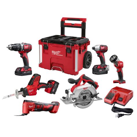 Milwaukee M18 18V Lithium-Ion Cordless Combo Kit 6-Tool W/ 3-Batteries Charger | eBay