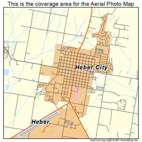 Aerial Photography Map of Heber, UT Utah