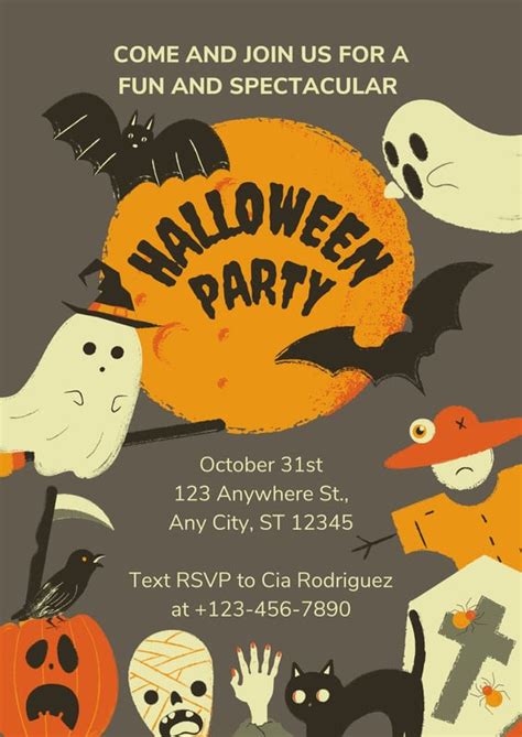 Halloween Party Poster Template