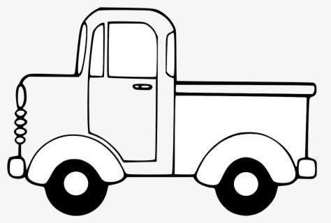 Free Pickup Truck Black And White Clip Art with No Background - ClipartKey