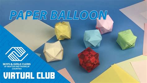 Origami Project: How To Make A Paper Balloon - YouTube