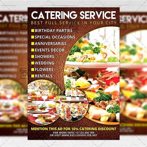 Catering Flyer Template Free New Catering – Food A5 Flyer Template Exclsiveflyer | Catering menu ...