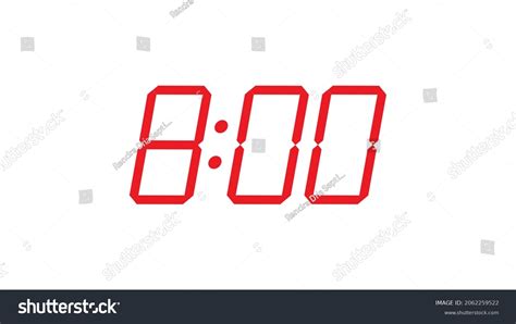 08:00 en punto , ocho am: vector de stock (libre de regalías) 2062259522 | Shutterstock