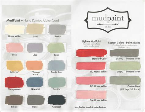 Fun MUD paint colors! Try it...you'll love it! | Paint color swatches, Color, Painted furniture ...