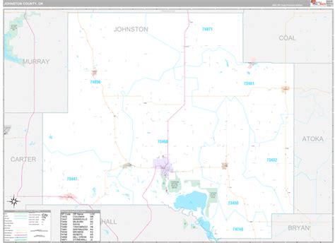 Johnston County, OK Maps