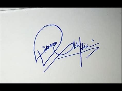 How to Write a Signature [ Alphabet V ] Vikram Bhatia Signature Style - YouTube