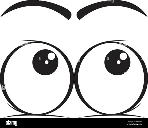 Look up eyes cartoon Stock Vector Image & Art - Alamy