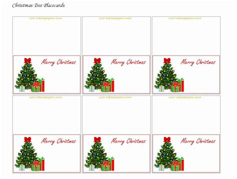 50 New Free Printable Place Cards Template in 2020 | Free christmas printables, Christmas place ...